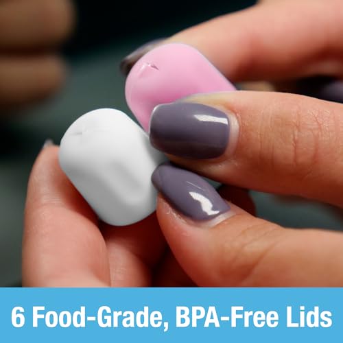 Image of Self Closing Toothpaste Caps 6-Pack by Tilcare - No Waste Cap Dispensers for Adult and Kids Bathroom - Mess-Free Toothpaste Lids - Easy to Use, Food Grade Silicone and BPA-Free Toppers