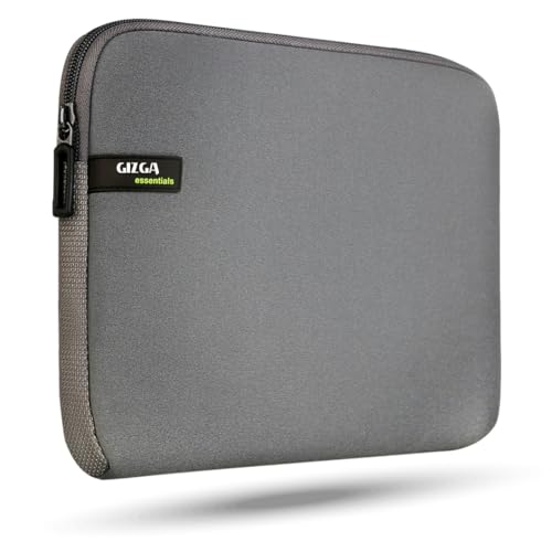 Image of AirCase Gizga Protective Laptop Bag Sleeve fits Upto 14.1 inch Laptop /MacBook, Wrinkle Free, Padded, Waterproof Light Neoprene case Cover Pouch, for Men & Women, Grey- 6 Months Warranty