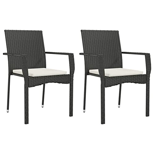 Ensemble de jardin extérieur en polyrotin table avec chaises et coussins