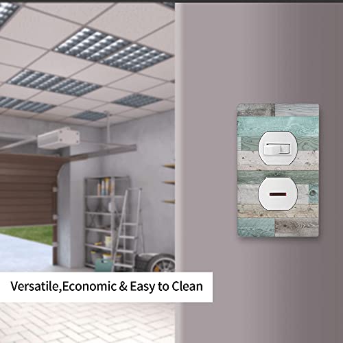 Farmhouse Outlet Covers Decorative Outlet Cover Wall Plate Rustic Light Switch Plate Retro Wood 1 Gang Wall Plate Vintage Duplex Electrical Receptacle Outlet Faceplate For Home Kitchen Bathroom #TOP5