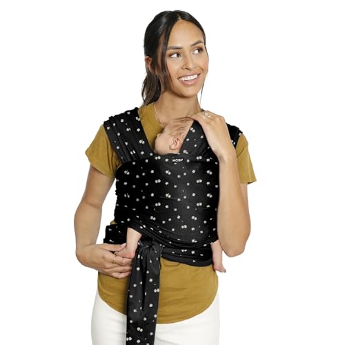 Image of Moby Baby Wrap Carrier Classic for Newborns to Toddlers (8-33lbs), Infant Sling Carrier, Lightweight & Hands Free Design, Adjustable for All Body Types (Desert Daisy)