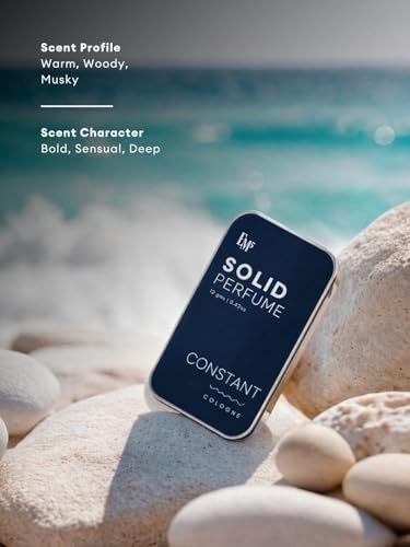 Image of EM5 Solid Perfume for Men Aqua and Constant | Fresh Aquatic & Warm Woody Musky Fragrance | 100% Alcohol Free Pocket Cologne | Long Lasting Solid Perfume | Travel Friendly & Spill Proof | Luxury Gift for Him | 12g x 2