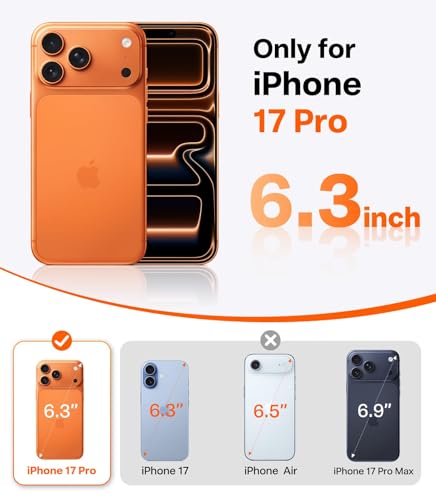 Image of TORRAS Ostand Q3 Air Original for iPhone 17 Pro Case, 360 Magnetic Stand, MagSafe Compatible, Airbag Mil-Grade Protection, Camera Control Button, Shockproof for 17 Pro Cover, Glacier Sprint