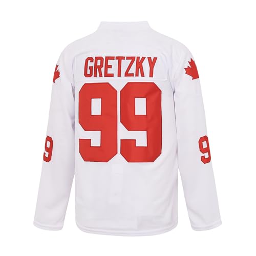 La Mejor Lista de Ropa de Hockey sobre hielo para Hombre Top 10. 49 playera de hockey sobre hielo para hombre 1991 Team Canada Coupe Cup Shirts, #99 Gretzky White, 3X-Large