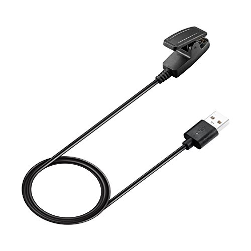 Young & Ming Compatibile con Caricatore Garmin Lily, Forerunner 35, Forerunner 235 35J 230 630 645, Vivomove HR, Approach S20, ForeAthlete 35J Caricabatterie Cavo di Ricarica USB - Nero 3,3ft 100cm