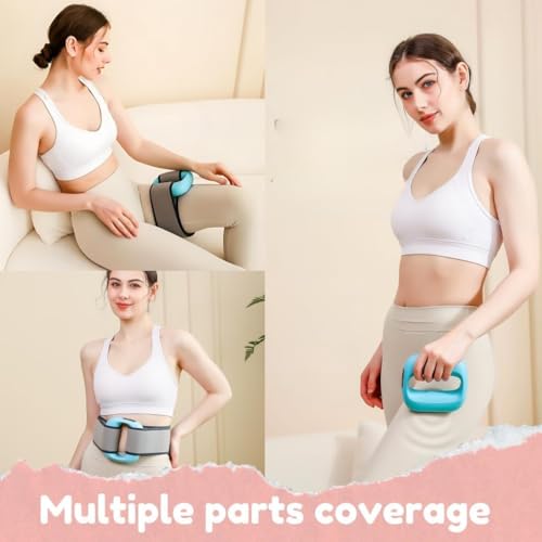 Image of Handheld Percussion Muscle Ring Massager - Deep Tissue Mini Massage Gun with 8-Speed Settings & Strap - Full Body Pain Relief & Relaxation for Men & Women inch