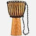 Meinl Percussion Djembe Drum African Hand Drum Instrument for Adults — NOT MADE IN CHINA — Mahogany Wood / Natural Head 13