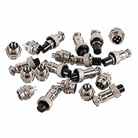 KooingTech 4 Pin Stecker, 10 Set Gx12 Lichterkette Stecker Reparieren, männliche weibliche Metall Drahtverbinder