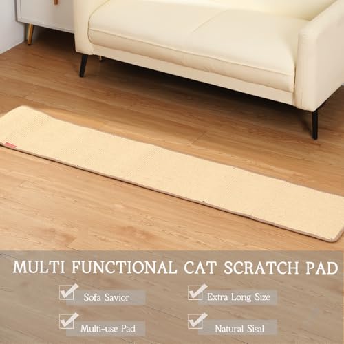 Alfombra Rascadora para Gatos Wall Scratcher COOLEX CWC01 66.93x13x0.32 inch Marrón miniatura 6