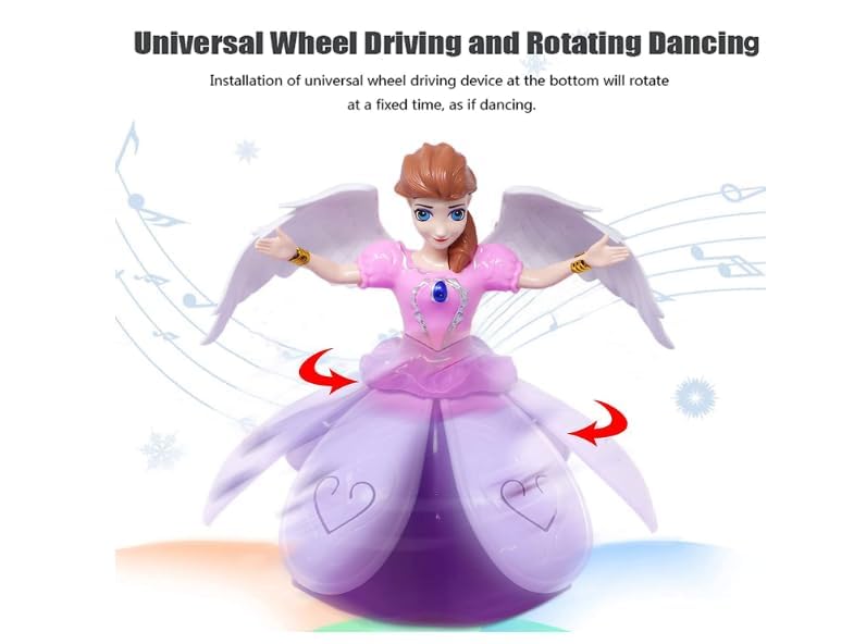 Image of LED Flashing Light and Music Toys for Kids 1+ to 5+ Year | Babies Real Actions Best Birthday Christmas Gift Indoor Fun Activities (Angle Girl)