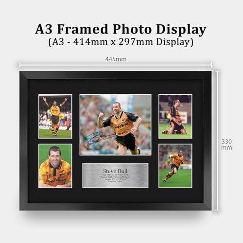 HWC Trading Steve Bull Wolves Printed Memorabilia Signed Autograph Photograph Display for Football Fans and Supporters - A3 Framed - Image 2