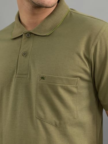 Image of Monte Carlo Mens Regular Fit Half Sleeve Solid Polo Neck T-Shirt (Pack of 1)