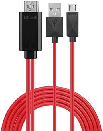 Phone to TV Cable,Phoebe168 6.5 Feet 11 Pin MHL Micro USB to HDMI Adapter Cable 1080P HDTV for Samsung Galaxy S5/S4/S3/Note 2/Note3 Galaxy Tab 3 8.0, Tab 3 10.1, Tab Pro, Galaxy Note 8, Note Pro 12.2
