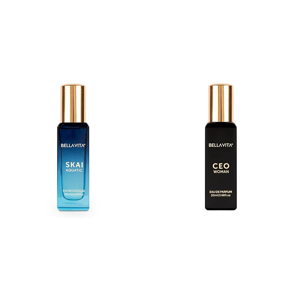 Bella Vita Luxury Skai Aquatic Unisex Eau De Cologne Ceo Woman Eau De Parfum Liquid Perfume With Bergamot Tonka & Vanillapremium Long Lasting Woody & Fruity Fragrance Scent For Women 20ML