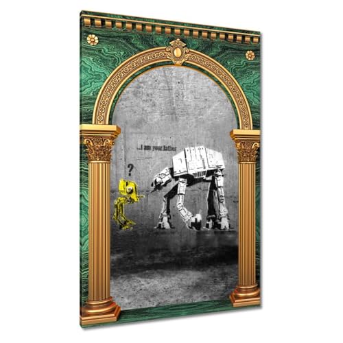 Toile Banksy Im your father 80 x 120 cm pour habiller un grand mur blanc vide
