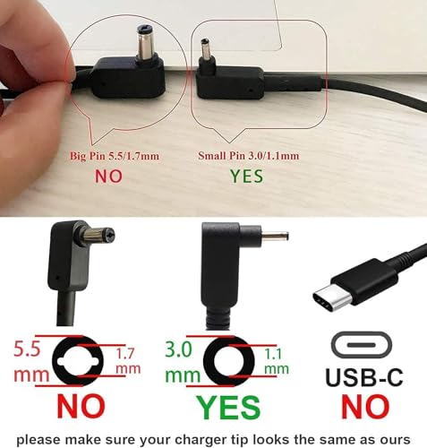 Image of Acer Aspire 19V 3.42A 65W Replacement Laptop Battery Charger for Chromebook C720 C720P Ac Adapter- (with Power Cable)