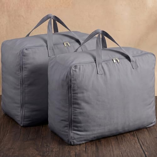 GliCraft 2 Pack Pillow Bag for Travel Storage, Grey, 21"X 15"X 10"