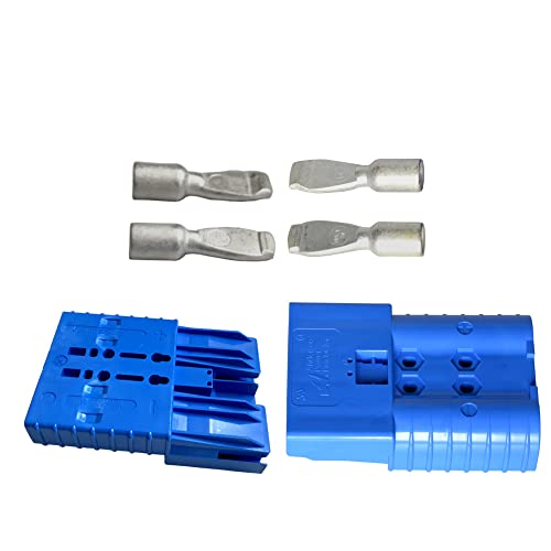 Conector de batería azul SBE de 48 V y 320 A con terminales de 50 mm²