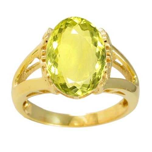 Image of 55Carat Choose Your Color Genuine Stone Ring 18K Gold Plated Oval Handmade Jewellery for Gift Sizes 4-13