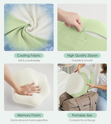 Image of Memory Foam Pregnancy Pillows for Sleeping, Side Sleeper Maternity Pillow Support for Back Belly HIPS, Adjustable Wedge Pillow for Pregnant Women, Side Sleeping Pregnant Pillows with Pillowcase