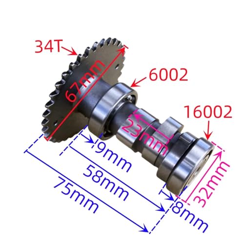 Árbol de levas contra ruidos de motor en scooter CS125 DS125 5
