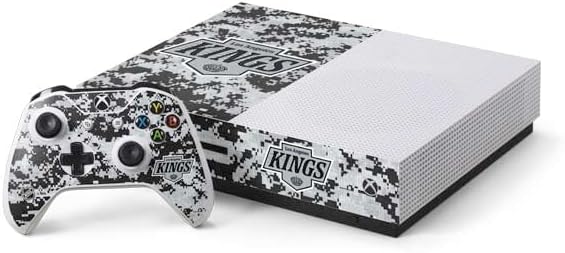 Skinit Decal Gaming Skin Compatible with Xbox One S Console and Controller Bundle - Officially Licensed NHL Los Angeles Kings Camo Design