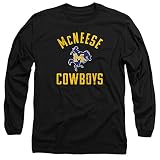 McNeese State University Official Cowboys Logo Unisex Adult Long-Sleeve T Shirt,Black, X-Large