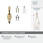 Amerock H55451CZ | Noble Double Prong Decorative Wall Hook | Champagne Bronze Hook for Coats, Hats, Backpacks, Bags | Hooks for Bathroom, Bedroom, Closet, Entryway, Laundry Room, Office - Image 5