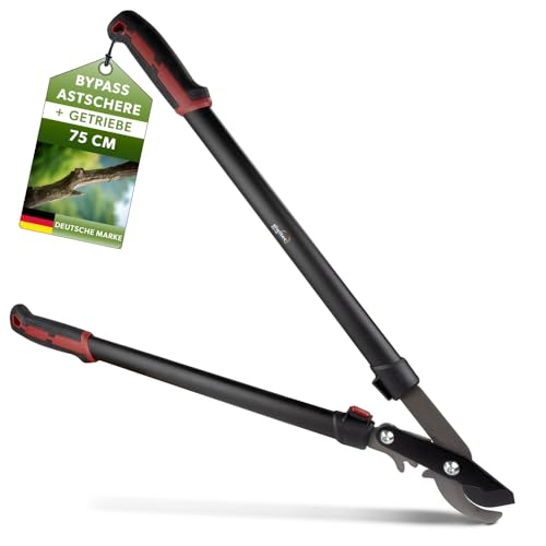 siwitec Bypass Getriebeastschere SG-20, Bypass Baumschere für frisches Holz bis zu Ø 40 mm, Astschere mit scharfer Klinge aus Kohlenstoffstahl, Länge: 75 cm, Baumschere, Gartenschere siwitec Bypass Getriebeastschere SG-20, Bypass Baumschere für frisches Holz bis zu Ø 40 mm, Astschere mit scharfer Klinge aus Kohlenstoffstahl, Länge: 75 cm, Baumschere, Gartenschere