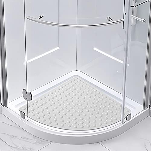 Alfombrilla de Goma para Ducha de Esquina Suave Fácil de Limpiar Punto de Masaje PVC Diseño De Triángulo para Casa Hotel Baño Cover