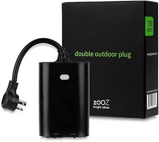 Zooz 700 Series Z-Wave Plus Outdoor Double Plug ZEN14 | Hub Required | Works with The Z-Box Hub, Home Assistant, and Hubitat