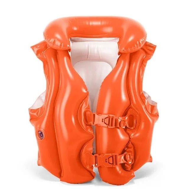 Zarani Inflatable Life Jacket for Adults & Kids | Adjustable Swim Safety Vest with Buckle Straps | Lightweight Floating Jacket for Swimming, Beach, Pool & Water Sports (Orange, Large)-image-19