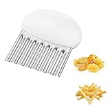 JeoPoom Cortadora de Patatas Cortador Ondulado de Acero Inoxidable, Herramienta de Corte de Utensilios de Cocina