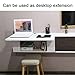 Wall Mounted Table Space-Efficient Computer Workstation with Storage Shelves Wood Multi-Layer Ecological Board Study Desk All Occasion(White,47.6x80cm)