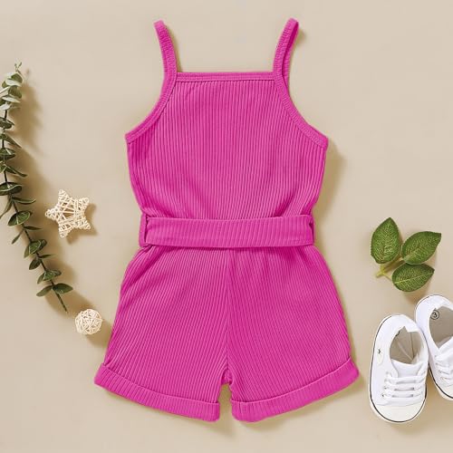 Toddler Girl Clothes Baby Summer Sleeveless Clothing Cute Halter Romper One-piece Jumpsuit Summer Clothes Set 1-5T3