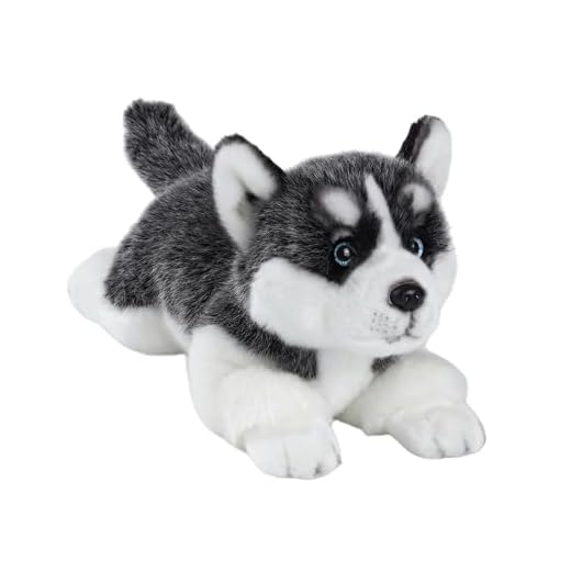 CU-MATE Perro de peluche Husky siberiano de 16 pulgadas, realista y realista, suave, hecho a mano, juguete de peluche para cachorros, regalo para niños y niñas