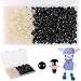 Vanblue Safety Eyes 260PCS 8mm Plastic Black Craft Eyes with Washers Teddy Bear Eyes for Amigurumi Stuffed Animals Crochet Toys Crafts Making Halloween Decorations