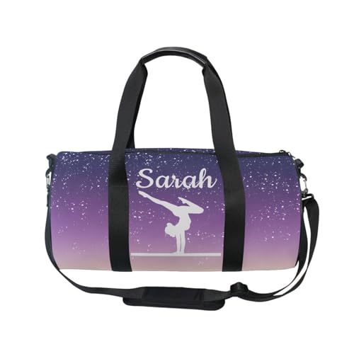 Sac de rangement d'équipement de gymnastique personnalisé violet