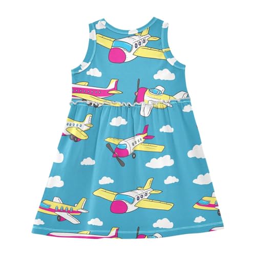 Aflyko Girls Sleeveless Dress Adorable Tank Play Sundress 2T-8T2