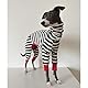 ESCCBOO Einteiler für italienische Windhunde, Rollkragen, gestreiftes Hemd für Whippets, Welpen, leichtes und dünnes Hemd für Frühling und Sommer, Größe L