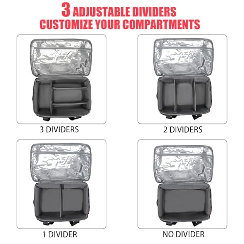 Medical Bag Rolling Roller Bag Trolley Duffel Nurses EMT CNA RN Empty for First Aid Responder Home Health Care Nursing Student Roll Duffle Bag Carry on with Wheels Wheeled Work Physicians Doctor2