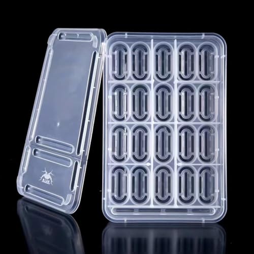 JOBEDE 20 Grids Reptile Breeding Box, Reptile Egg Incubator Plastic Reptile Egg Incubator Tray Amphibians Hatchery Box Case for Hatching Gecko Lizards Lions Mane Without Thermometer