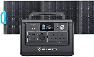 BLUETTI Solar Generator EB70 with PV200 Solar Panel Included, 716Wh Portable Power Station w/ 2 230V/1000W AC Outlets, LiFePO4 Battery Pack for Camping, Adventure, Emergency