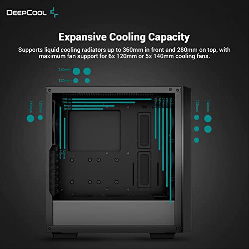 GABINETE GAMER DEEPCOOL CG 560 PRETO