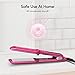 Terviiix Ceramic Hair Straightener, 1-1/2 Inch Wide Flat Iron for Hair, Professional Straightening Irons with Adjustable Temp, 30s Instant Heating, Get Silky Smooth Hair, Dual Voltage, Auto Off, Pink