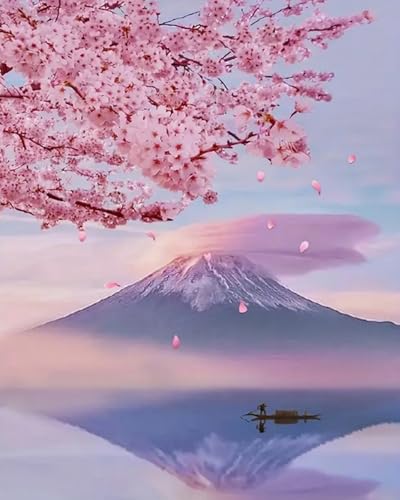 Point de croix kit DIY débutant Mont Fuji pour créer un tableau zen dans votre salon