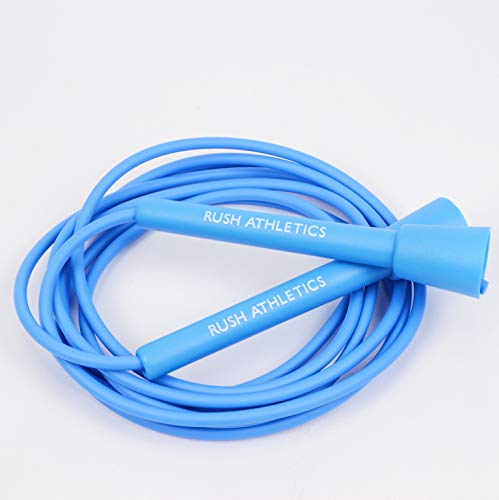 RUSH ATHLETICS Speed Rope -Sky Blue-Best for Boxing MMA Cardio Fitness Training - Speed Agility Condition - Adjustable 10ft Jump Rope Sold