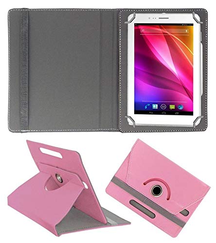 Hello Zone Exclusive 360� Rotating 8� Inch Flip Case Cover Book Cover for DigiFlip Pro XT811 -Baby Pink