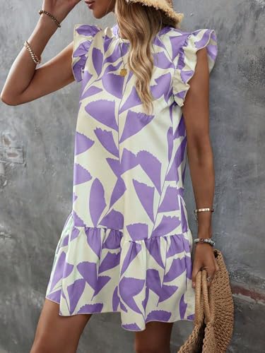 Image of SISKIN Women's 2025 Summer Beach Hobo Ruffle Trim Dresses Sleeveless Flowy Vocation Sun Dress Outfit Woman