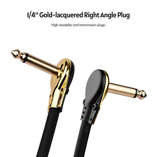 Cabos de remendo de 6 unidades para pedal de efeito de 15 cm de cabeça plana lacada a ouro